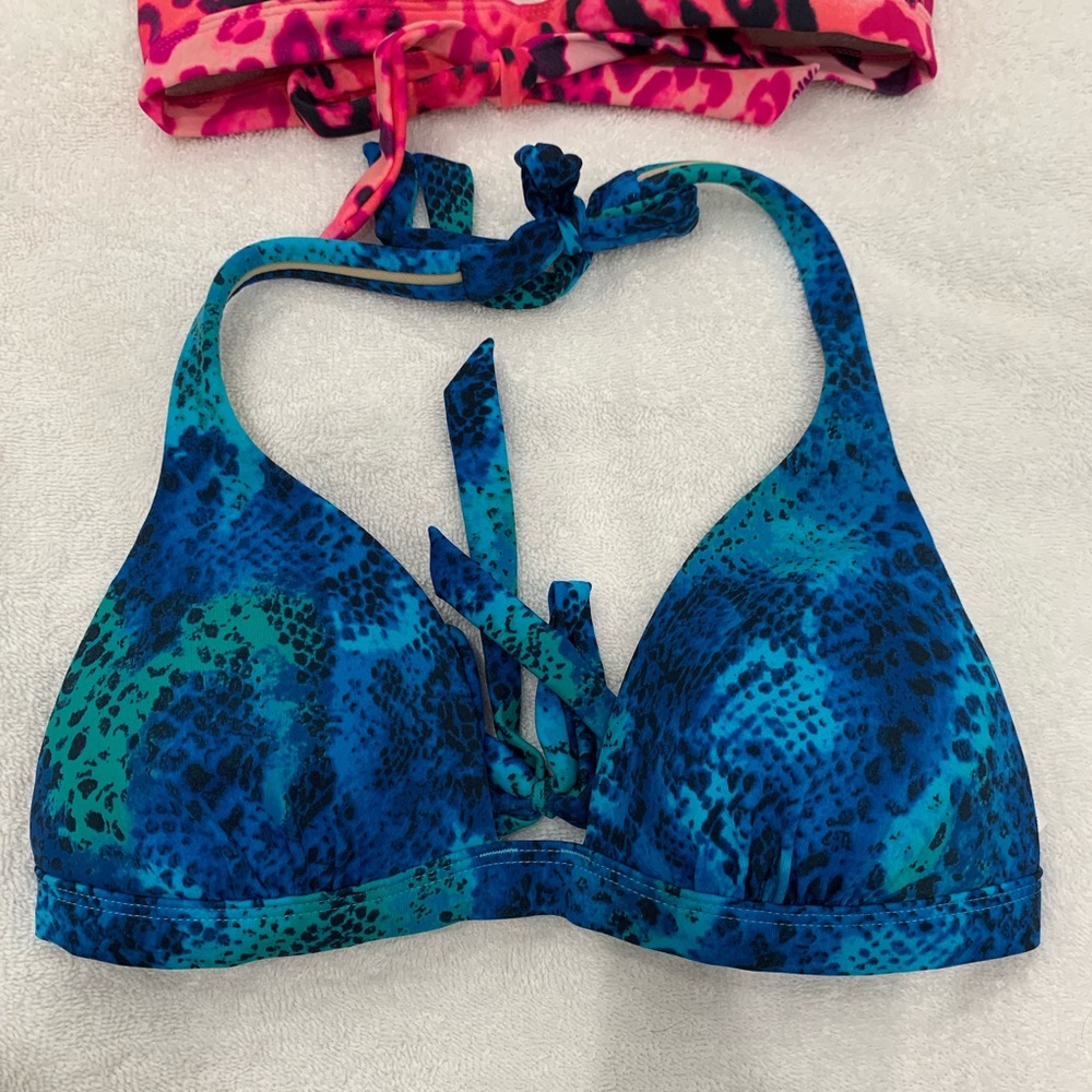 Blue bikini top PINK